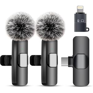 Uewpv 2026 Microfono Wireless - Microfono per video social- Microfono Bluetooth per iPhone e Android con lunga durata della batteria clip girevole - ideale per Vlog, TikTok e creazione di contenuti