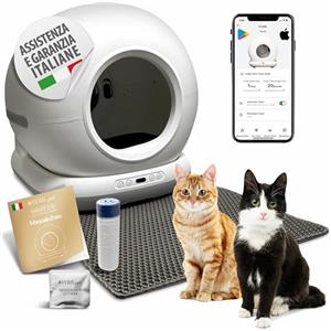 SYBILPET Lettiera Gatto Autopulente Automatica, Antiodore, Capacità Massima 72L con Monitoraggio App e Deodorante Sostituibile per un Ambiente Fresco e Privo di Odori.