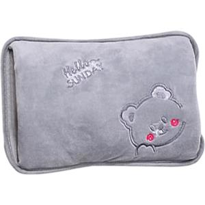 Generico Borsa Acqua Calda Elettrica in Peluche Morbido, Borsa Acqua Calda Elettrica con Rivestimento Morbido, Scaldamani Elettrico Antigoccia, Scaldaletto Portatile