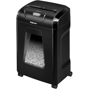 Fellowes FS-15C Distruggidocumenti, Taglio Incrociato, 15 Fogli, P4, Cestello Estraibile 19L, Alta Sicurezza per Casa e Ufficio, Silenzioso e Potente, Nero