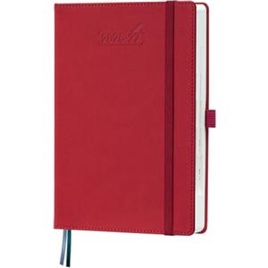 BEZEND Agenda 2026 2027 Giornaliera A5, 12 Mesi da Ago.26 a Lug.27, Diario Scuola 21 x 15,5 cm, Intervalli di 30 Minuti, Copertina Rigida in Pelle PU - Rosso