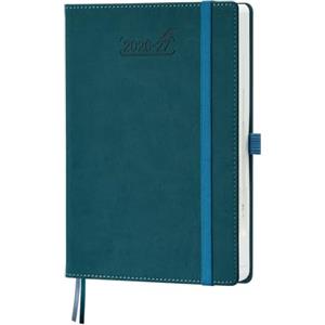 BEZEND Agenda 2026 2027 Giornaliera A5, 12 Mesi da Ago.26 a Lug.27, Diario Scuola 21 x 15,5 cm, Intervalli di 30 Minuti, Copertina Rigida in Pelle PU - Verde Scuro