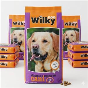 Generico Wilky Dog Crocchette per Cane Adulto, 20kg, con Manzo e Riso, Alta Digeribilità, Adatto a Sterilizzati