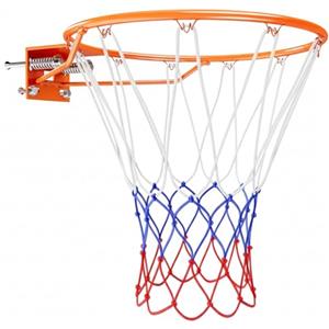 Ameble Canestro da Basket da Parete da 18 di Ricambio, canestro da Parete Resistente con Doppio Sistema di Assorbimento degli Urti a Molla, Facile Installazione Senza Foratura e con Foratura per Uso INT