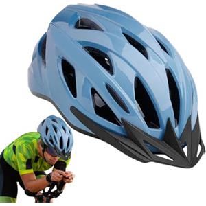 Ruwshuuk Casco da ciclismo da strada, casco per bicicletta, casco regolabile con sottogola e ventilazione, per ciclismo in montagna, città, all'aperto, donne e uomini