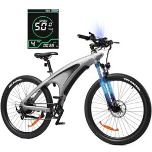 HX Q5 Shark Bici Elettrica uomo da Montagna,mtb 27.5'' bicicletta elettrica Per Pendolari Urbani,85Nm 48V 15Ah Batteria Rimovibile,25km/h & Autonomia 60-80km,Sospensione Regolabile,e bike elettrica