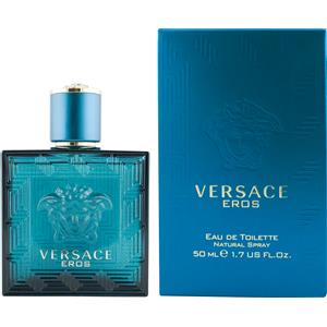 Versace Eros Eau de Toilette 50 ml - Fragranza Maschile con Note di Limone, Menta e Vaniglia