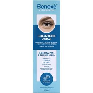 Benexè Soluzione Unica 500ml per Pulizia e Manutenzione Lenti a Contatto con Portalenti in Omaggio