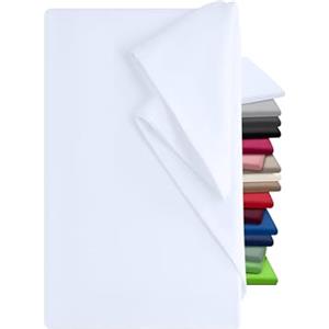 npluseins Lenzuolo â€" 100% cotone â€" Disponibile in 5 diversi colori e in 3 diverse misure â€" Senza elastico., bianco, ca. 180 x 275 cm