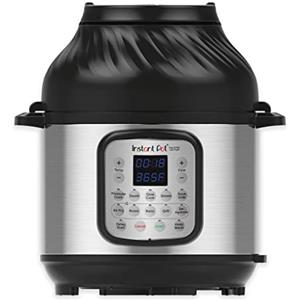 Instant Pot Duo Crisp + Hot Air Fryer 11-in-1 Electric Multi-Cooker 7.6 L - Pressure Cooker, Air Fryer, Slow Cooker, Steamer, Sous Vide Device, Dehydrator with Grill, Keep Warm and Baking Function