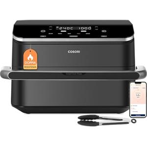 COSORI Friggitrice ad Aria 10 Litri, 7 in 1 Doppia Resistenza TwinFry con Doppio Cestello 5L+5L e Separatore Rimovibile, 2800W Air Fryer WiFi, 40-240℃, 70 Ricette Online, TF-102S