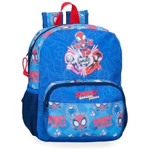 Marvel Disney Marvel Spidey Power of 3, zaino per bambini, zaino per scuola, spalline larghe, ergonomiche e imbottite, varie tasche. Joumma Bags., blu, Zaino 28