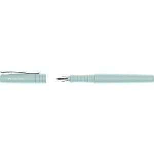 Faber-Castell 241011 Penna Stilografica Poly Pen, Fusto Blu Caraibico, Pennino Fine, Progettata in Plastica Riciclata Con Impugnatura Ergonomica, Scrittura Fluida, Ideale Per Studenti
