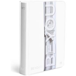 BE YOU - Diario Scuola Extra White 2025/2026, 12 Mesi, 09/25-08/26, Agenda Scolastica con Sticker e Sovracopertina Trasparente, Formato 13,5 x 18,2 cm, Per Ragazzi e Ragazze di Superiori e Medie