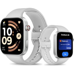 XIAOMI Redmi Watch 6 NFC, Smartwatch Uomo Donna, Activity Tracker AMOLED 2.07'' con Monitoraggio di Frequenza Cardiaca, 150+ modalità sportive, Autonomia 24 giorno, 5ATM, GPS, Android&iOS, Argento