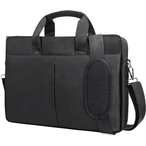 Cozary Borsa Porta PC 15, 15,6 e 16 Pollici, Porta PC Portatile, Custodia Computer Portatile, Impermeabile Borsa Messenger con Tracolla per Affari, Viaggi, Lavoro, Nera