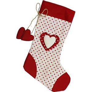 CARTOON Calza della befana, Decorazioni Natalizie, calzettone, Dolci, Caramelle, Doni, per Grandi e Bambini (Bianco a Pois)