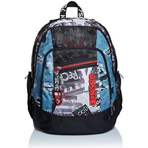 Seven Zaino Advanced - Urban Rock, Nero - Doppio Scomparto - Scuola & Tempo Libero