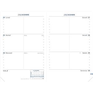 Quo Vadis 361006Q Agenda SAPA X Lingua italiana Anno 2026 Formato 10x15cm Settimanale Orizzontale 12 Mesi Gennaio-Dicembre Carta Bianca Ricambio Agenda Blisterato Copertina in Cartone Bianco