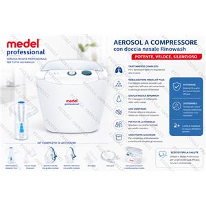Medel Professional - Aerosol Professionale con Compressore Innovativo per Terapia Continua