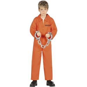 FIESTAS GUIRCA Costume da Carcerato Americano Bambino L-(10/12 Anni)