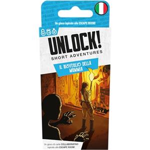 Asmodee - Unlock! Short Adventures, Il Risveglio della Mummia - Gioco da Tavolo con App, Escape Room, 1-6 Giocatori, 10+ Anni, Edizione in Italiano