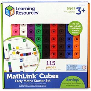 Learning Resources Set di attività con Cubi Mathlink, 102 Pezzi Supporta Mastery Learning, Include 30 attività Suggerite e 100 Cubi, per Bambini di 3, 4, 5+ Anni, Sviluppo Abilità Matematiche Precoce