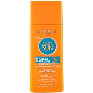 L'Oreal Paris L'Oréal Paris Sublime Sun Protect & Sublime Protezione Solare, Latte Protettivo Abbronzatura Intensa IP 15, 200 ml
