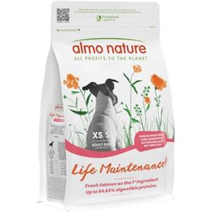 Almo Nature Life Maintenance Cibo Secco per Cane XS-S al Salmone 2 kg - Crocchette Complete per Cani Adulti di Taglia Piccola e Mini