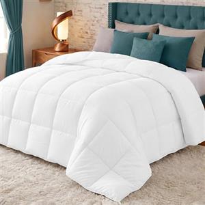 Utopia Bedding Utopia Piumone 200 x 220 cm, imbottitura 370 g/mq, traspirante, morbido (bianco) per tutte le stagioni