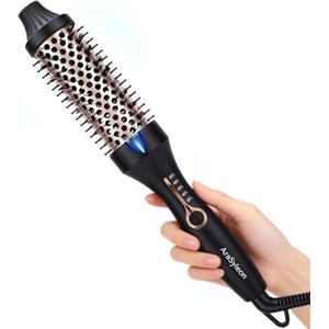 AraSyleon AraSylen Spazzola Termica con Tecnologia a Ioni | Spazzola Elettrica per Capelli | 38mm, 5 Temperatura (120-200°C) | Ceramica Tormalina, Riscaldamento in 30s | Spazzola Rotonda Elettrica