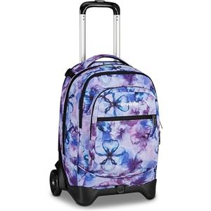 Invicta Trolley Scuola Plug Fantasy, Viola, 34 L, Doppio Scomparto, Cross-over System, Tasca attrezzata, Scomparto porta pc, Tasca portaborraccia, Scuola media e superiore, Ragazza