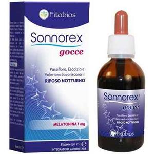 Sonnorex Gocce 50 ml - Integratore Alimentare con Passiflora, Escolzia, Valeriana, Melissa e Melatonina per un Sonno Rilassante
