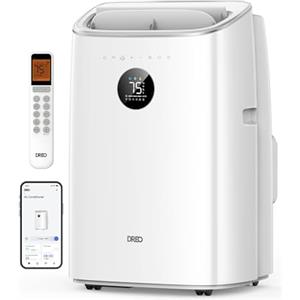 DREO climatizzatore portatile 7500 BTU 3-in-1 raffreddamento/ventilazione/deumidificazione,silenzioso per camera e ufficio,controllo app e vocale,senza drenaggio,kit finestra,2,5 L/h,AC318S