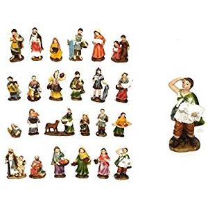 LIBERAONLINE 24 PZ statuine pastorelli Alta qualità 7CM Personaggi PRESEPE PASTORI #PIN17