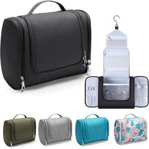 Voniobuy Beauty Case da Viaggio, Grande Borsa da Toilette da Appendere per donna e Uomo, 4 in 1 Beauty Case Impermeabile con Gancio Girevole