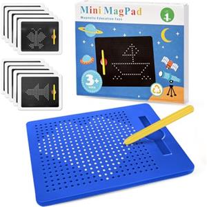 AMFUN Tavolo da Disegno Magnetico, Magico Gioco Magnetico, Lavagna Magnetica per Bambini, da Portare con sé, Bambini Giocattolo Educativo per dai 3 Anni in su (Blu)