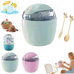 Generic Mini macchina per gelato piccola casa, solo 15 minuti, mini gelato fai da te, macchina per dessert one-touch, porzione singola di gelato, yogurt congelato, produttori elettrici compatti per cucina