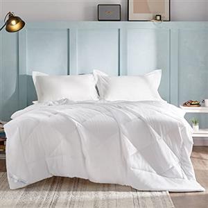 WAVVE Piumino Estivo Letto Singolo 140 x 200 cm - Piumone Leggero 140x200 - Trapunta 200x140 Microfibra Sintetico, Bianco