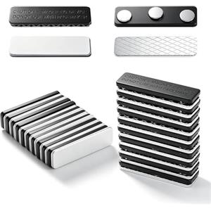 HFDONGL 20 Pezzi Chiusura Magnetica per Tende 45 x 13 mm Clip Magnetiche per Zanzariere Magneti Adesivi per Tende Finestra Magnete Forte Calamita Adesiva per Zanzariere Tende per Porte Tende per Finestre