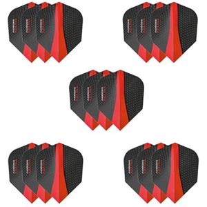 Harrows Alette per Freccette Retina, 5 Set di Alette per Freccette (15 Alette totali), 100 Micron, Extra Resistenti, realizzate nel Regno Unito, Accessori Professionali per Freccette Rosse