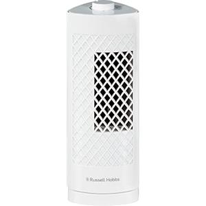 Russell Hobbs Mini Ventilatore a Torre da 33 Cm, Leggero e Portatile, 3 Velocità, Oscillazione a 75°, Flusso D'Aria Potente, Funzionamento Silenzioso, Bianco Rhtf1321