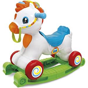 Clementoni - 17752 - Martino Il Cavallino - Ride On Educativo, Parlante In Italiano E Inglese, 3 In 1 (Cavalcabile, Centro Attività, Dondolo), Primi Passi, Gioco Bimbo 1 Anno - Made In Italy
