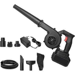 LPQKCcY Soffiatore a Batteria, 2 in 1 Soffiatore Aspiratore Foglie Elettrico Soffione per Foglie Giardino a Batteria Aspirafoglie per la Cura del Prato/Auto/Angolo di Pulizia Della Polvere