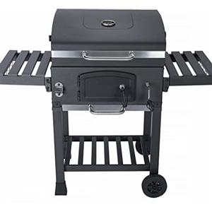 Alice's Garden Barbecue a carbonella Grill + affumicatore Nero - 122x65x103.5 cm