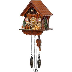 Kintrot Orologio a cucù artigianale tradizionale in legno della Foresta Nera Decorazione da parete