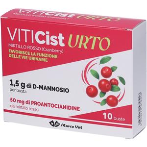 Marco Viti Viticist Urto - Integratore con D-Mannosio e Mirtillo Rosso per il Benessere delle Vie Urinarie - 10 Bustine da 5 g