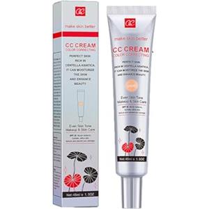 GNAUMORE Centella Asiatica CC Cream,Base Di Crema Idratante CC Con Centella Asiatica,Protezione Solare,Per Tutti I Tipi Di Pelle,45ML