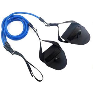 Yhenlovtt G Trainer Dryland - Set di fasce di resistenza con pagaie staccabili, in TPE ad alta elasticità, strumento di resistenza per interni ed esterni, per tecnica di nuoto (blu 18,1 kg)