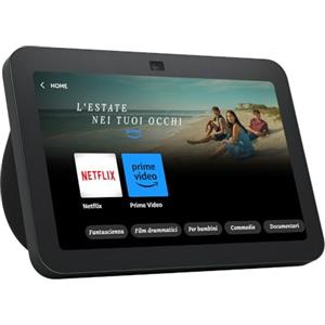 Amazon Echo Show 8 (Ultimo modello) | Schermo touch intelligente HD con audio spaziale, hub per Casa Intelligente | Antracite, con Accesso Anticipato ad Alexa+